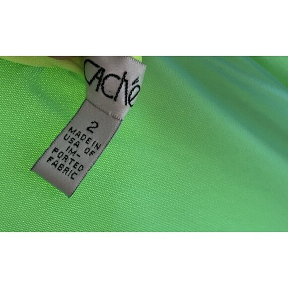 Cache Dress VTG Y2K Maxi Gown Prom Cruise Resort Fairy Whimiscal Ombre Green 2 - Picture 2 of 16